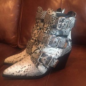 Jeffrey Campbell Caceres Snakeskin Bootie
